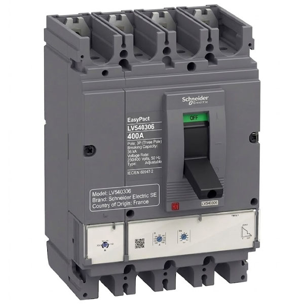 400A, 3P, 25kA, MCCB (Easy Pact CVS-Adjustable)